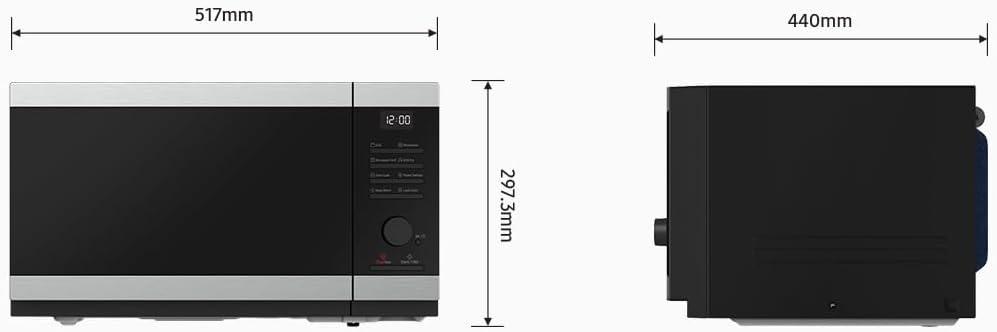 Thumbnail 6 de Samsung Solo Microwave MS23DG4504ATE3 (800W, 23L) in Stainless Steel