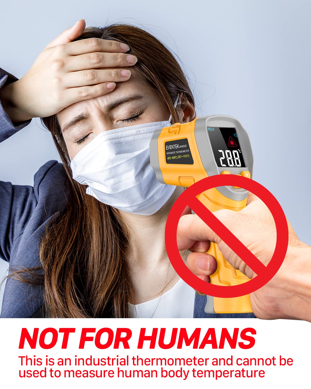 Thumbnail 6 de Eventek Infrared Thermometer Gun 600℃