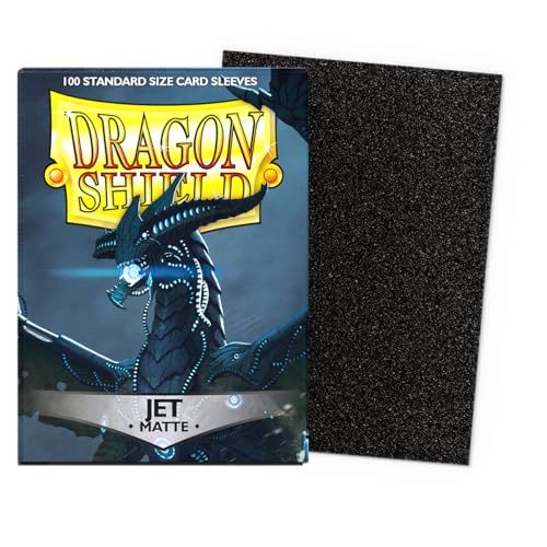Detalle de Dragon Shield Matte Jet Sleeves 100pk Standard Size – Arcane Tinmen ART11024