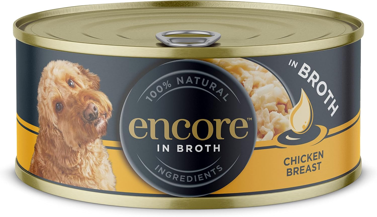 Detalle de Encore 100% Cibo Umido Naturale Premium per Cani e Gatti Adulti, Petto di Pollo in Brodo – Confezione da 16 Barattoli da 156 g