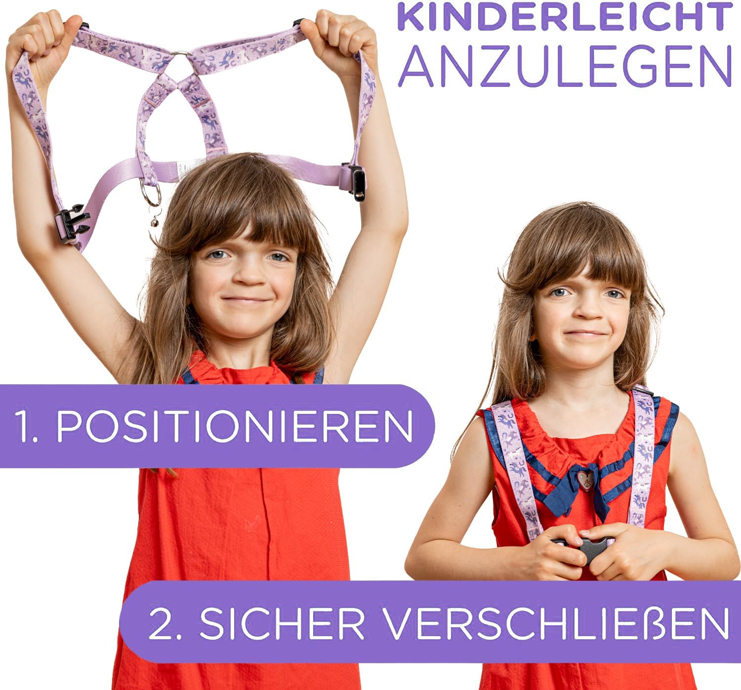 Thumbnail 2 de Jubi® Lilla Kinder-Pferdeleine mit größenverstellbarer Schleife fürs selbstständige Anziehen