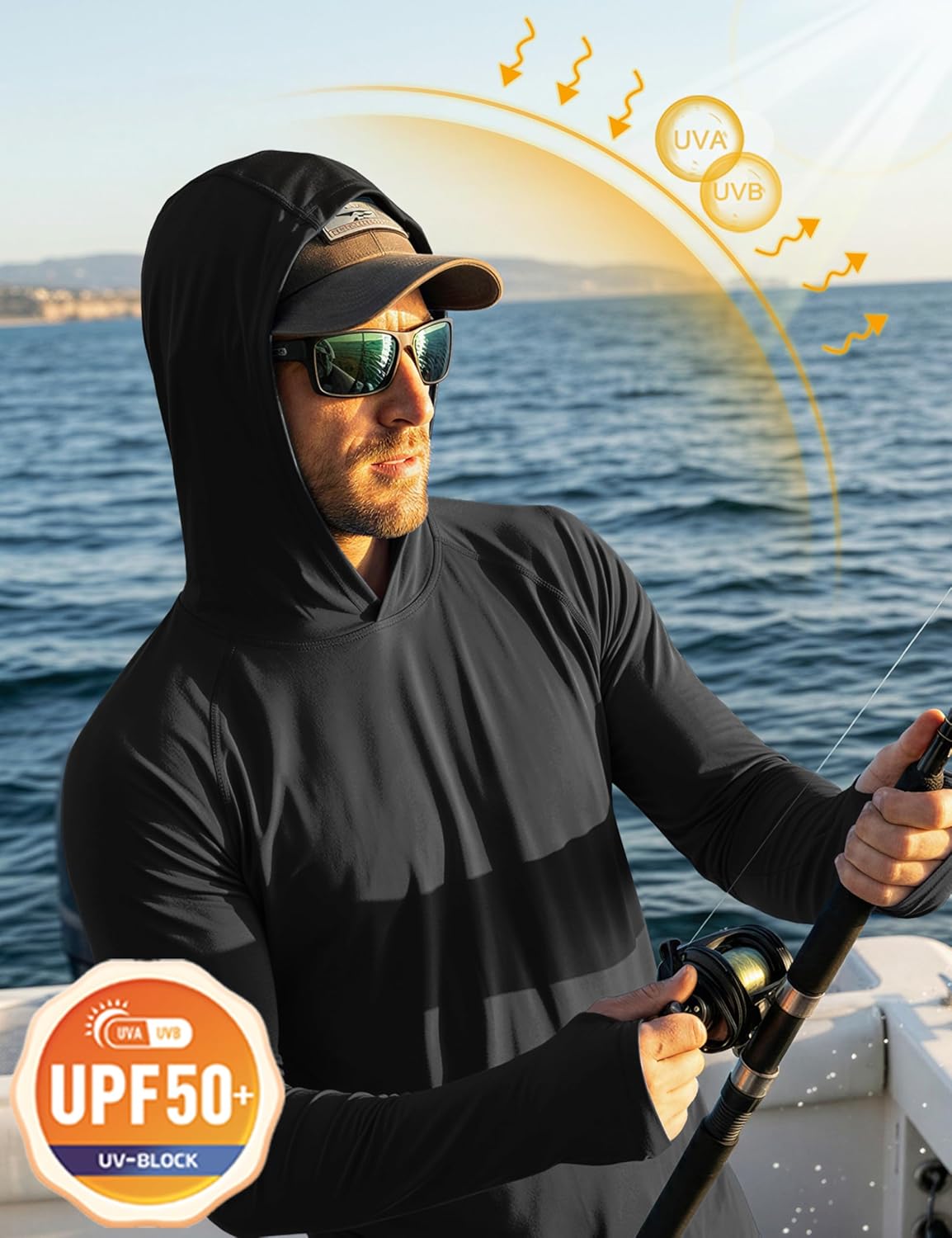 Detalle 2 de MAGCOMSEN Hooded UPF 50+ Long Sleeve Shirt