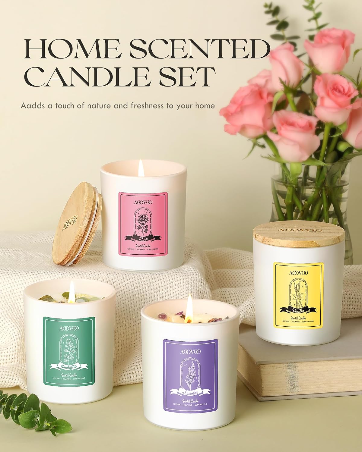 Detalle de AOOVOO Scented Candle Set 40oz