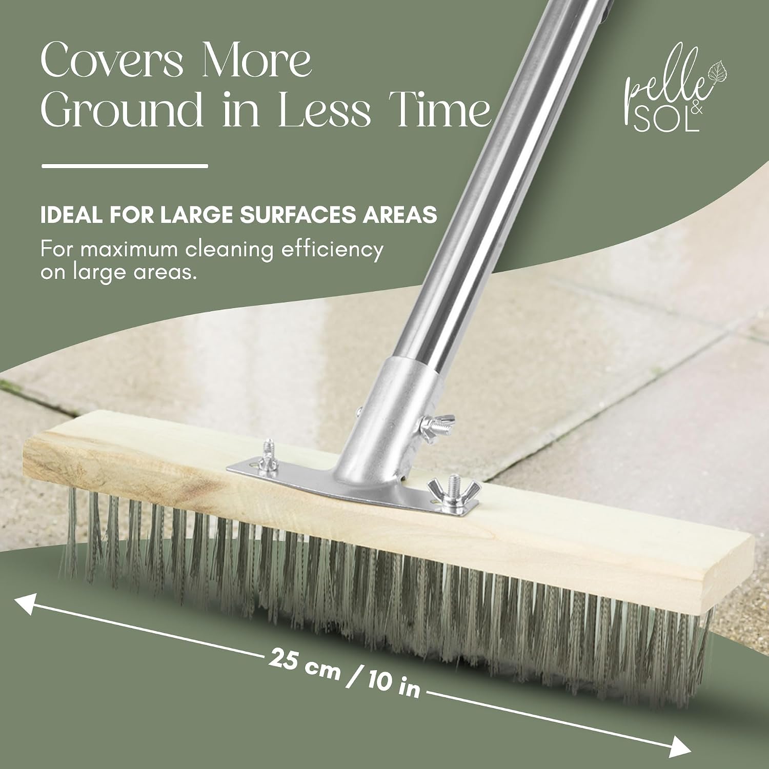 Thumbnail 3 de Pelle & Sol Heavy Duty Floor Scrubbing Brush – Telescopic Yard Brush for Outdoor Cleaning