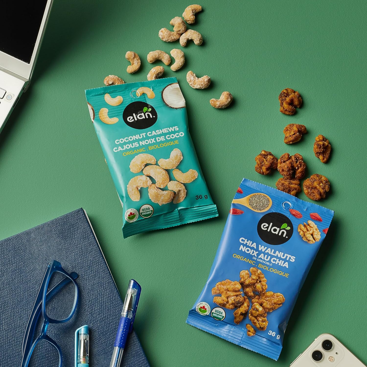 Detalle 2 de Elan chia and walnut snack, 36 g
