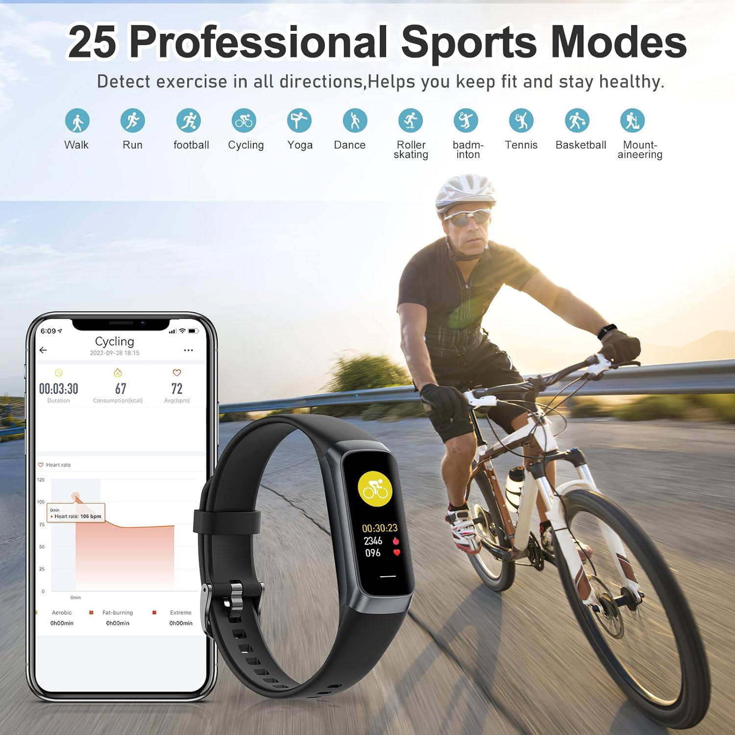 Thumbnail 4 de Spurkey Fitness Tracker with 24/7 Heart Rate and Health Monitoring