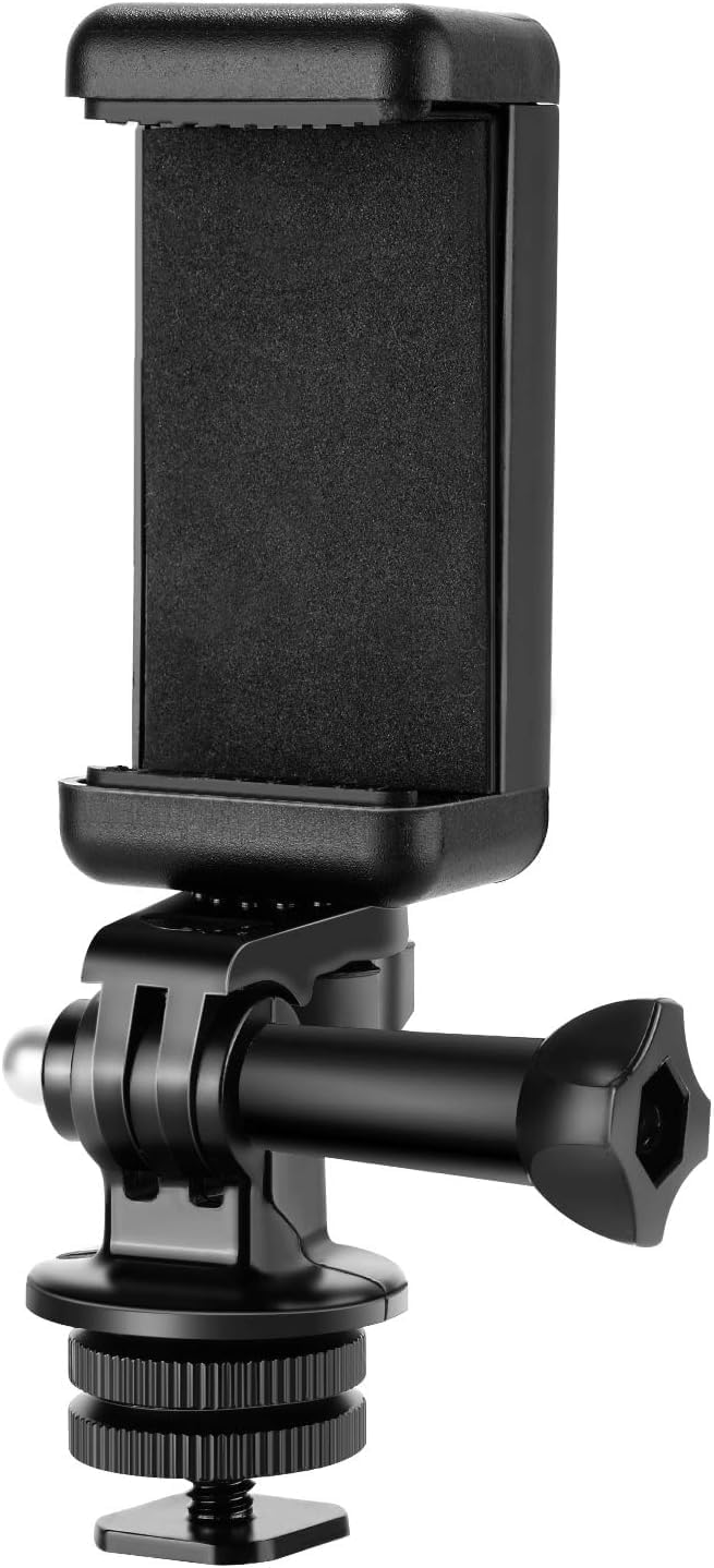 Detalle de NEEWER Kit d’adaptateur pour support téléphone / griffe de caméra d’action (zapata, 1/4" pour GoPro, DJI, iPhone, Galaxy et plus)