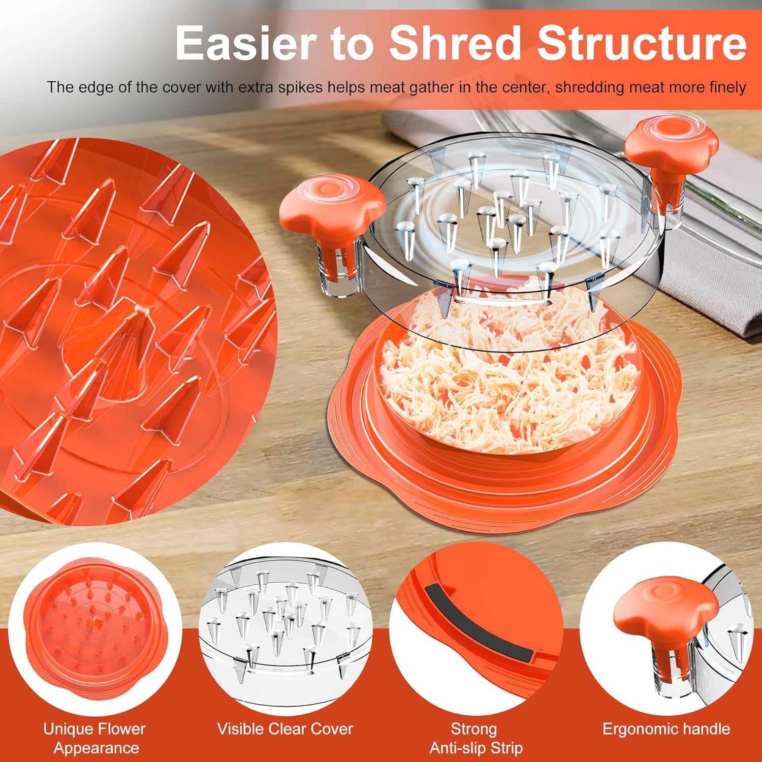 Detalle de SURETIVIAN Chicken Shredder 356°F 🍗