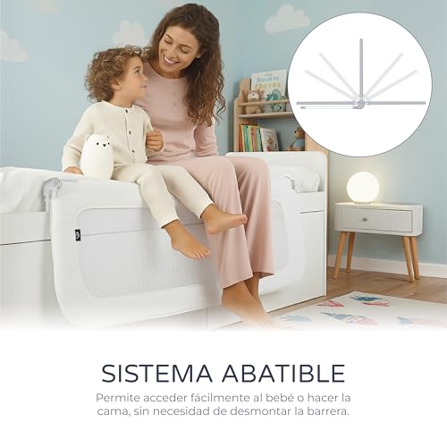 Thumbnail 2 de Ms BabyWorld – Barrera básica para cama infantil, 150 cm, plegable y portátil