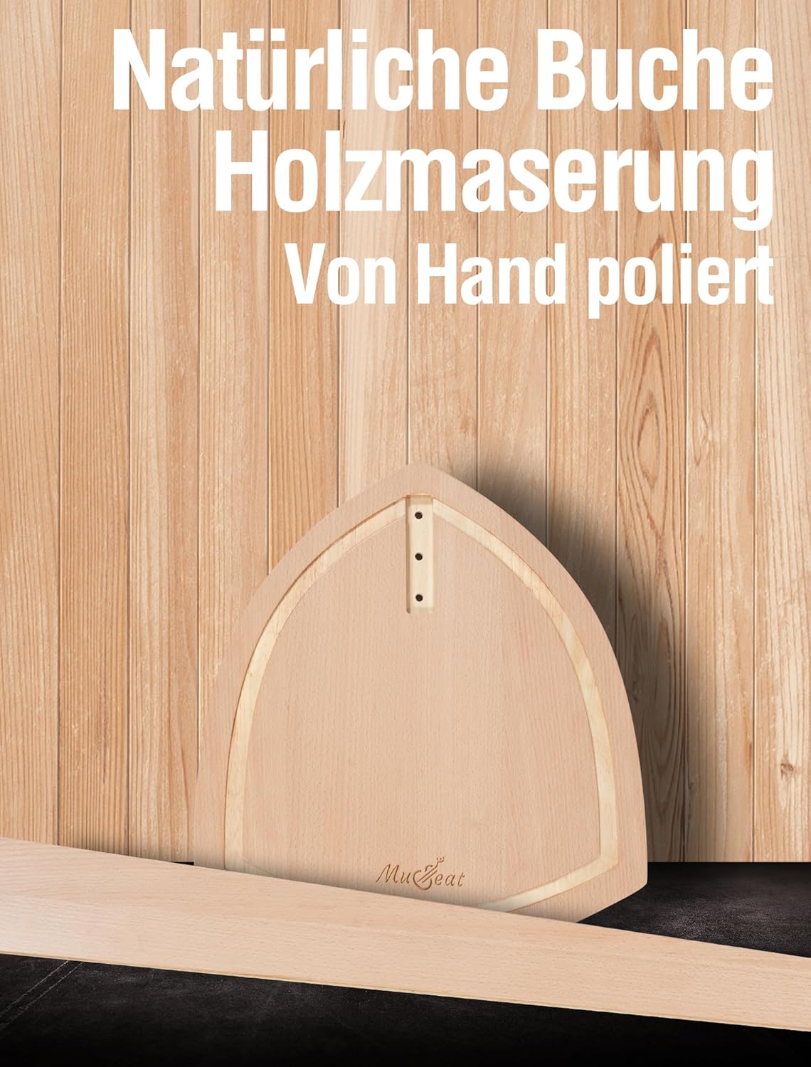 Detalle 2 de Musbeat Cello Ständer aus Buchenholz mit Bogenhalter für 1/2, 1/4, 1/8 bis 4/4