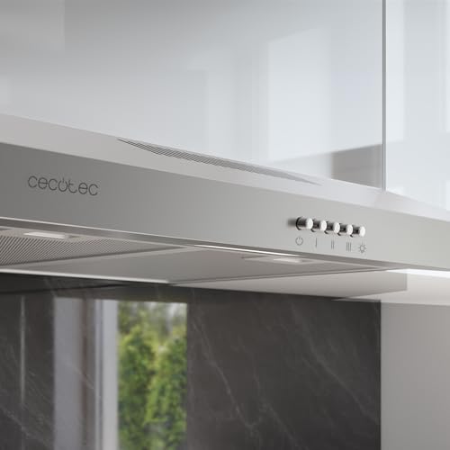 Detalle de Cecotec Cappa Bolero Flux CM 602200 Inox B – 60 cm: potenza e design minimalista per la cucina