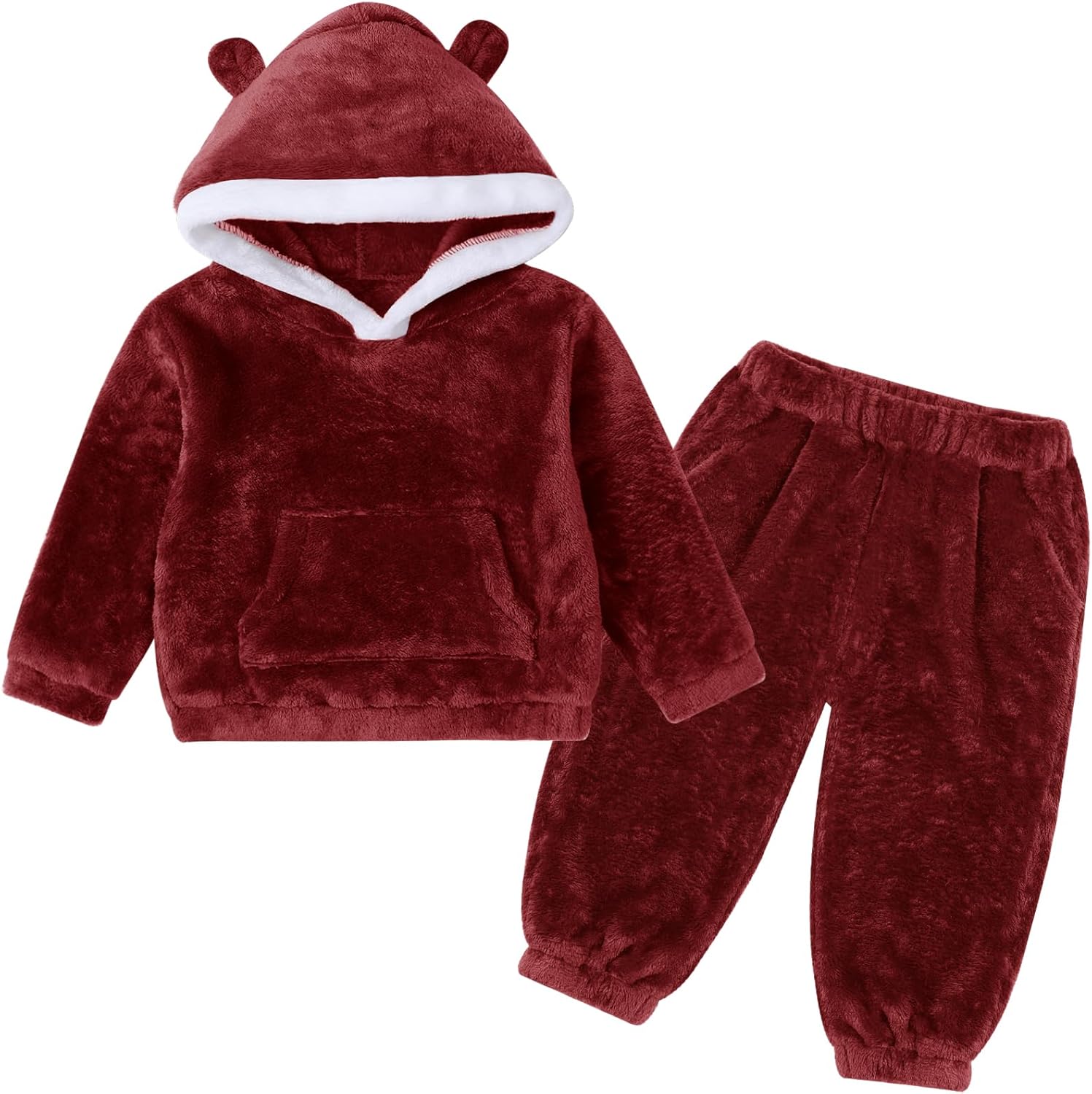 Kids fleece tracksuit set hoodie 2-piece