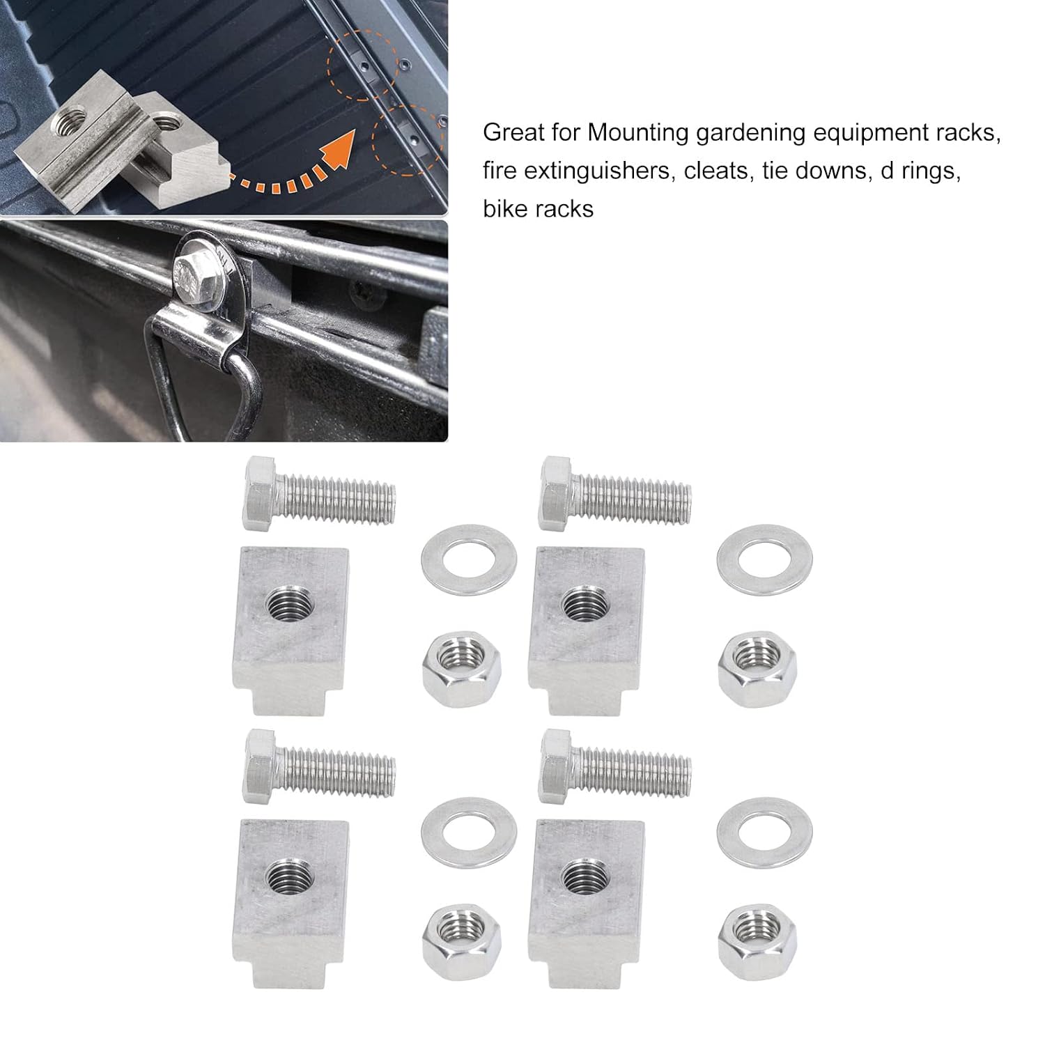 Thumbnail 2 de KIMISS Bed Rail T-Slot Nut and Screw Kit, Stainless Steel