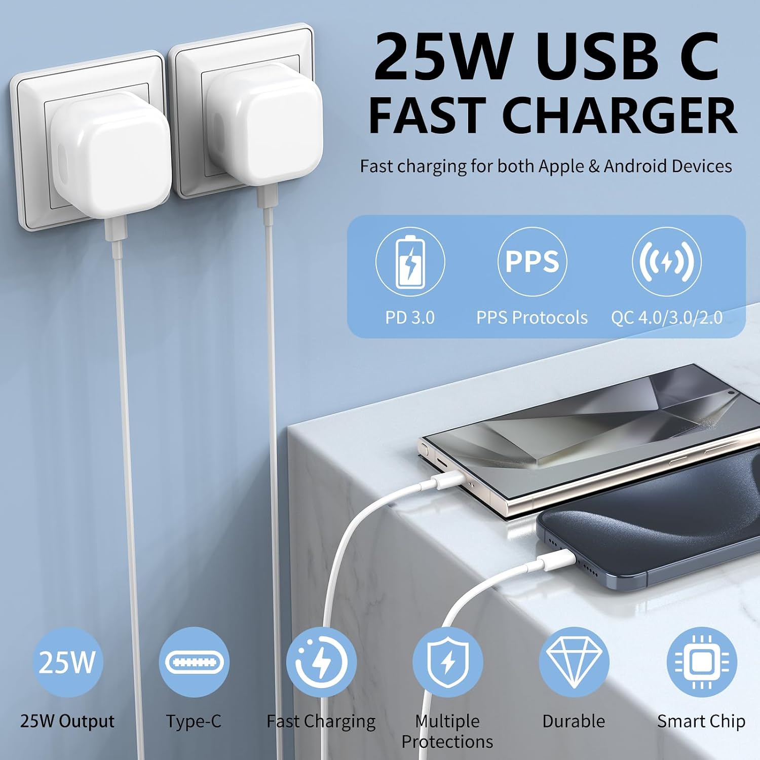 Detalle 2 de 25W USB C Plug 2Pack Fast Charger