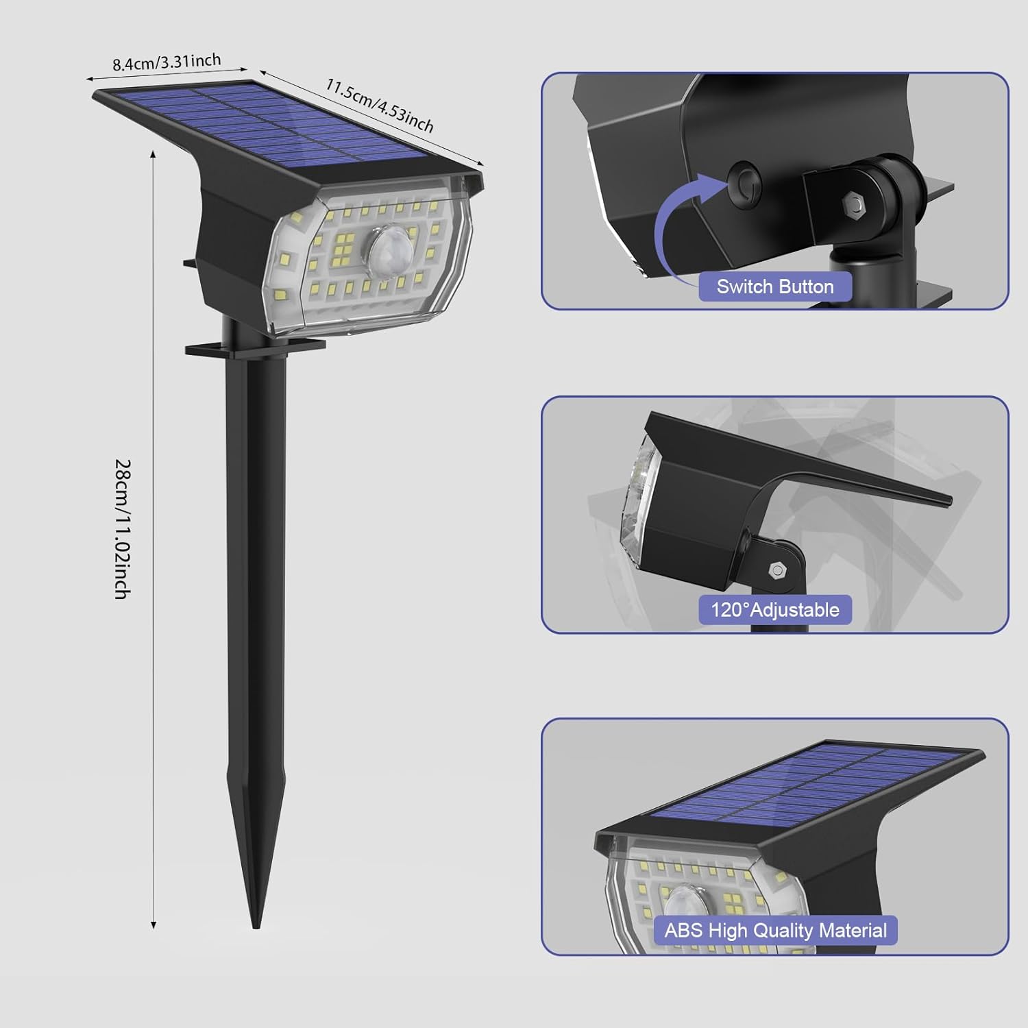 Thumbnail 1 de Solar Motion Sensor Lights Outdoor 43LED 650LM