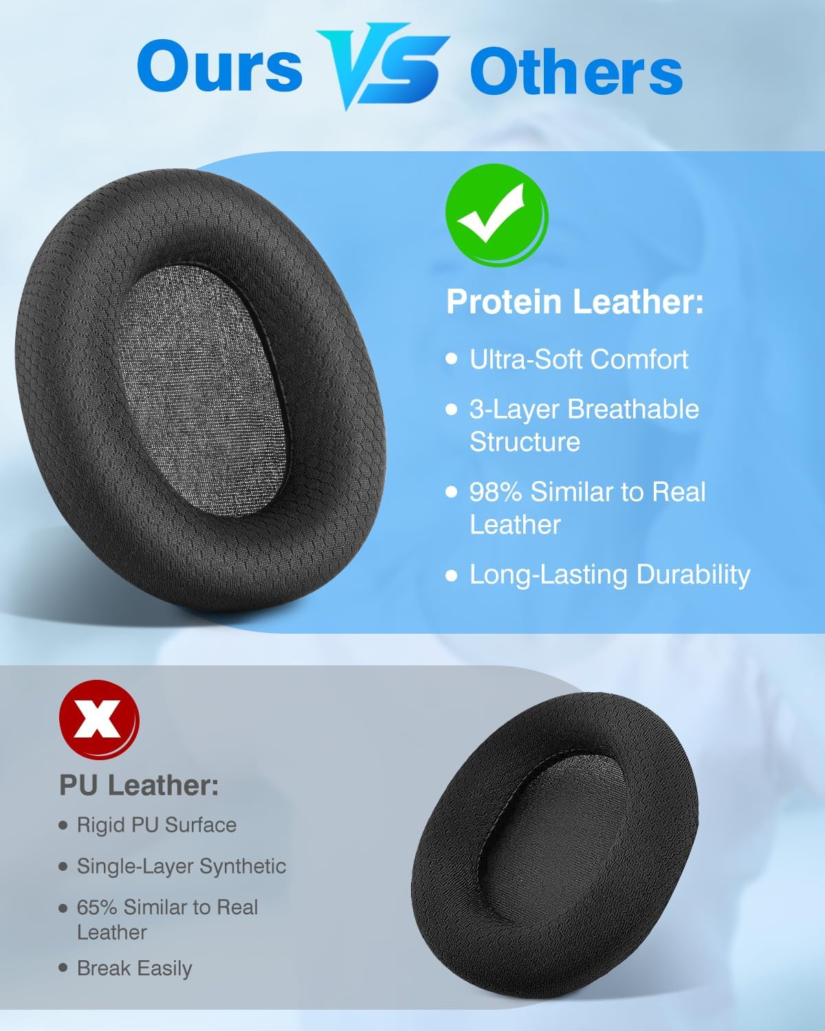 Thumbnail 4 de Link Dream coussinets de remplacement pour casques SteelSeries Arctis (jusqu’à 7/9/Pro/Prime) – noir