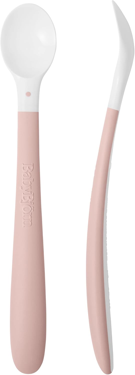 Detalle de BabyBjörn Cucchiaio per la Pappa, 2 pezzi – Rosa chiaro