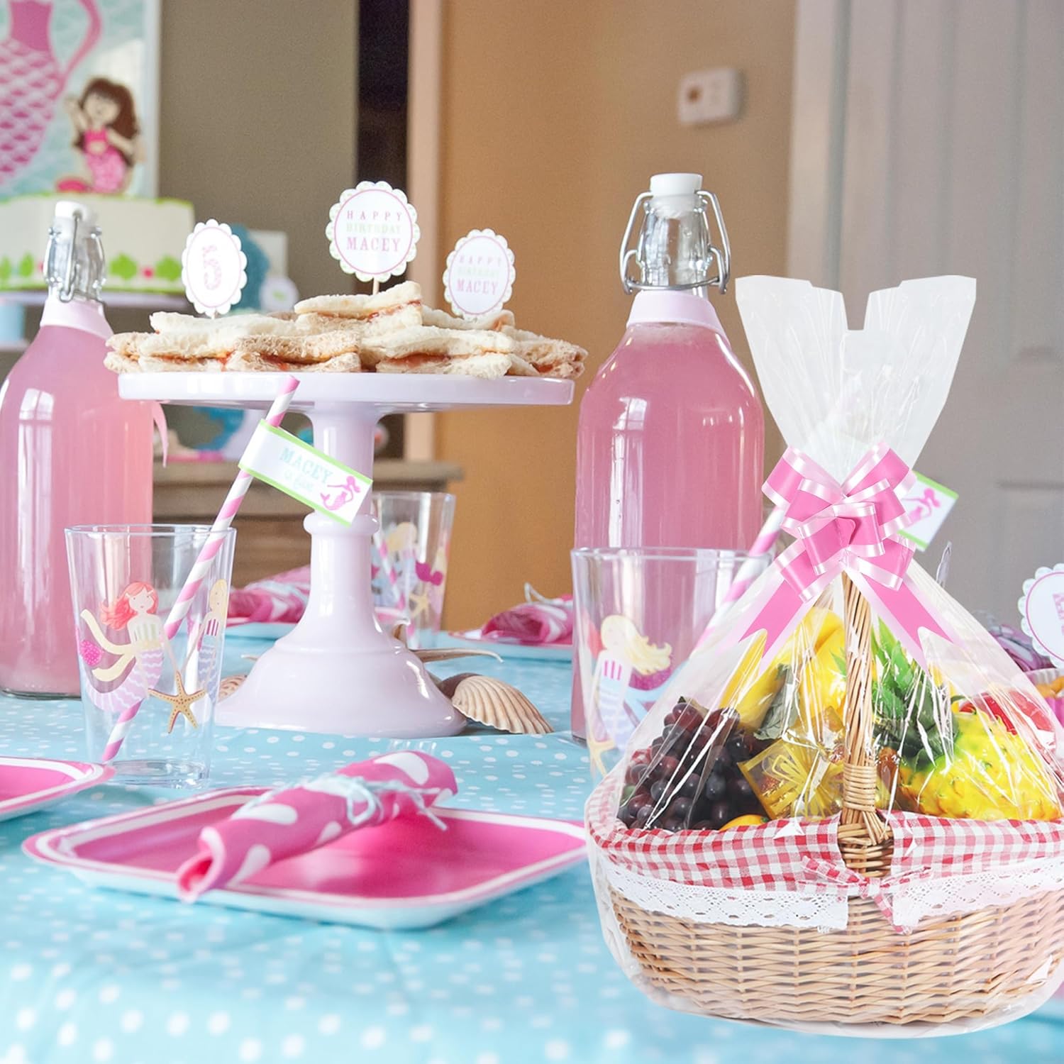 Detalle de Large cellophane hamper bags 12 pcs 70cm