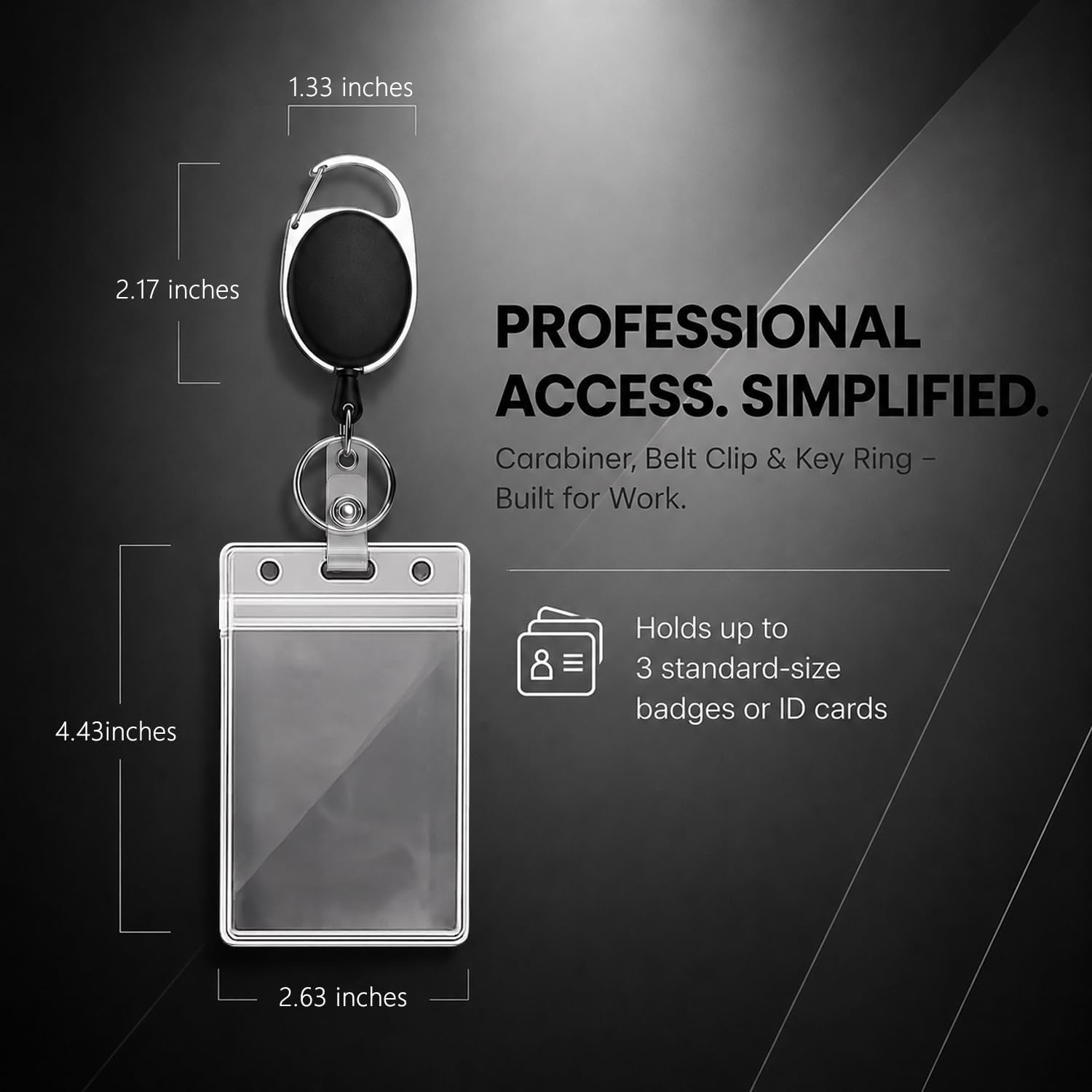 Detalle 2 de Retractable ID Badge Holder Reel 24"