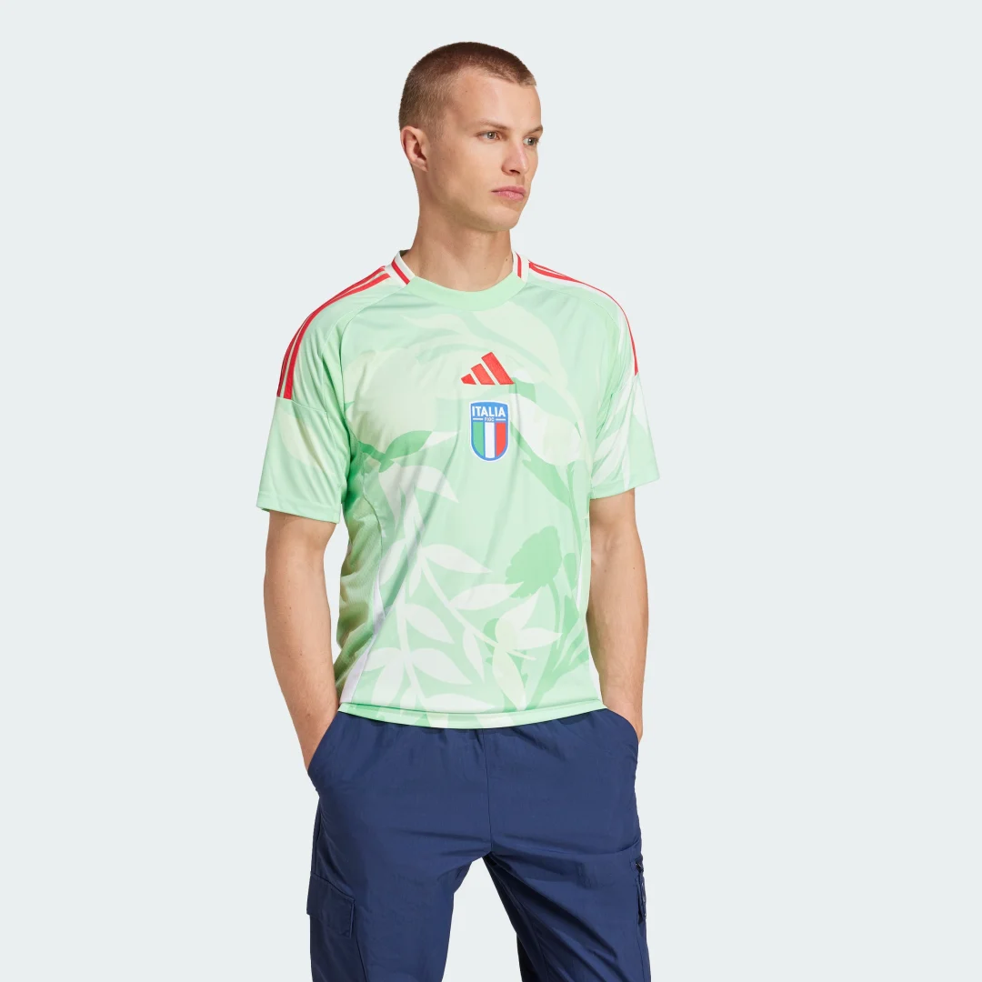 Detalle de Camiseta segunda equipación selección femenina Italia 25 de Adidas - verde
