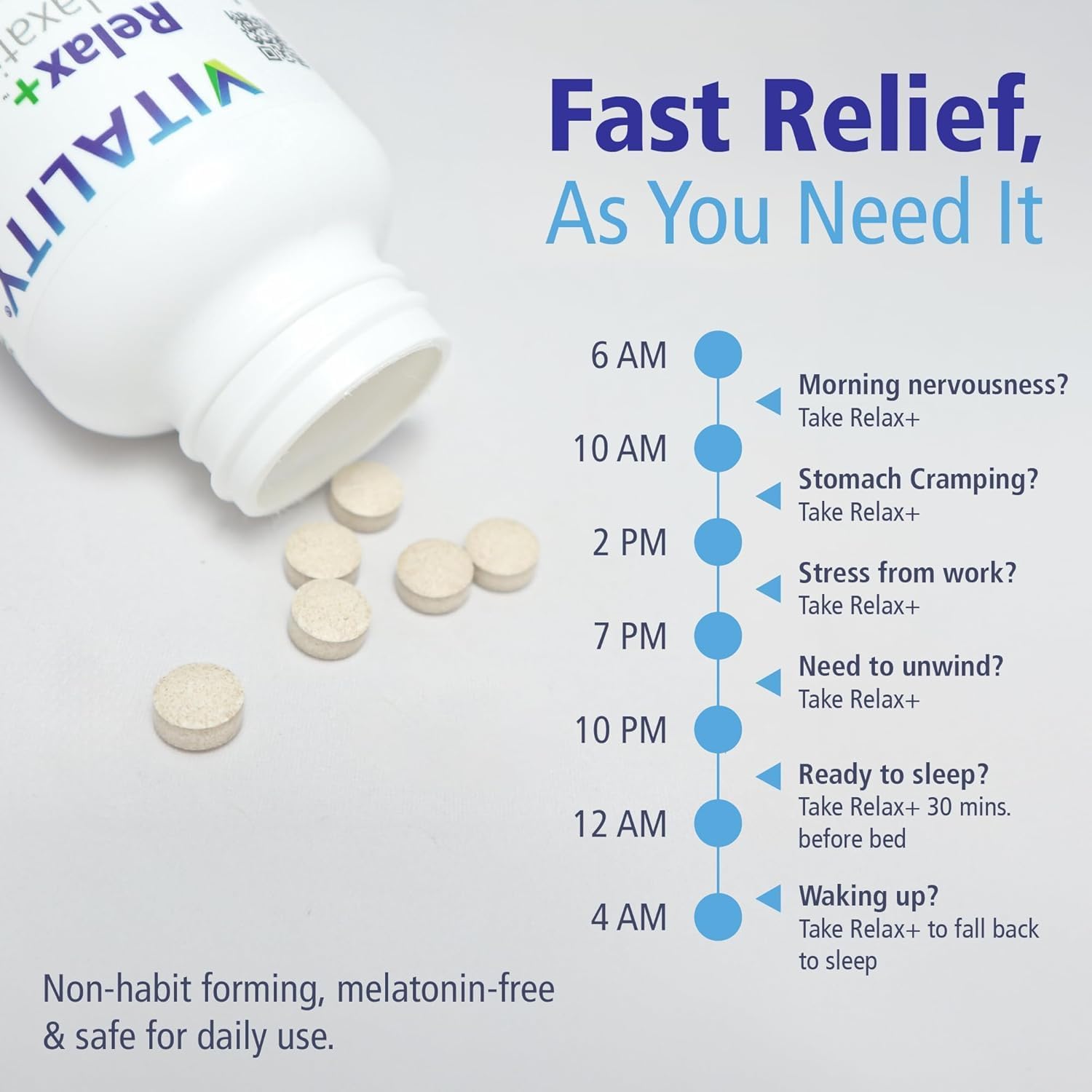 Detalle de VITALITY PURITY-951300 Relax+ Herbal Sleep Aid with Valerian