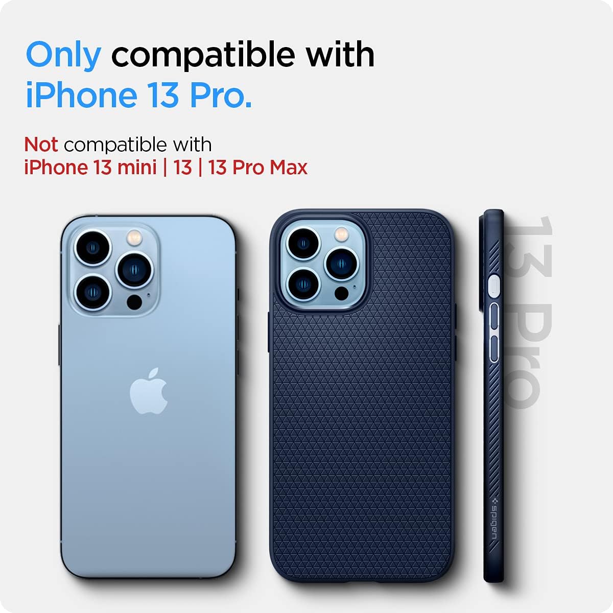 Detalle 2 de Spigen Liquid Air iPhone 13 Pro coque bleu marin