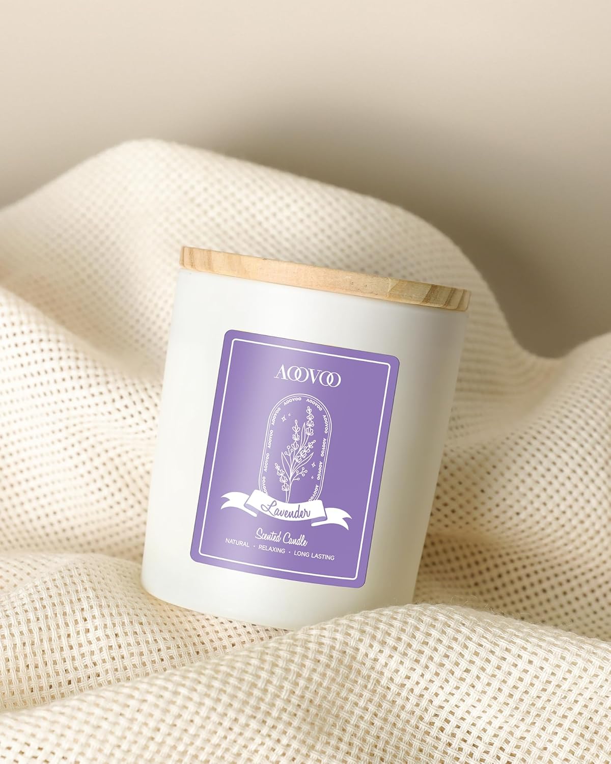 Thumbnail 6 de AOOVOO Lavender Scented Candle for Women – 10oz Soy Candle with Crystals Inside