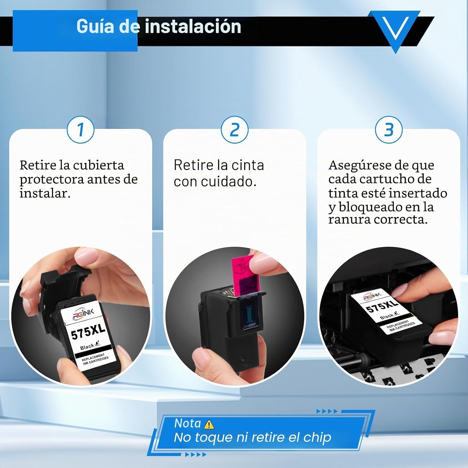 Detalle de Cartuchos de tinta 575XL 576XL PG-575XL CL-576XL para Canon (Multipack) – RGiNK