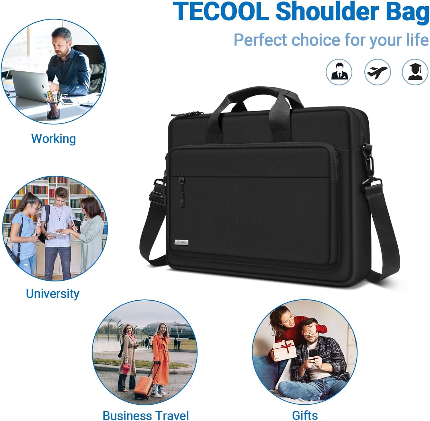 Thumbnail 6 de TECOOL 15.6 Laptoptasche für 16 Zoll Notebook