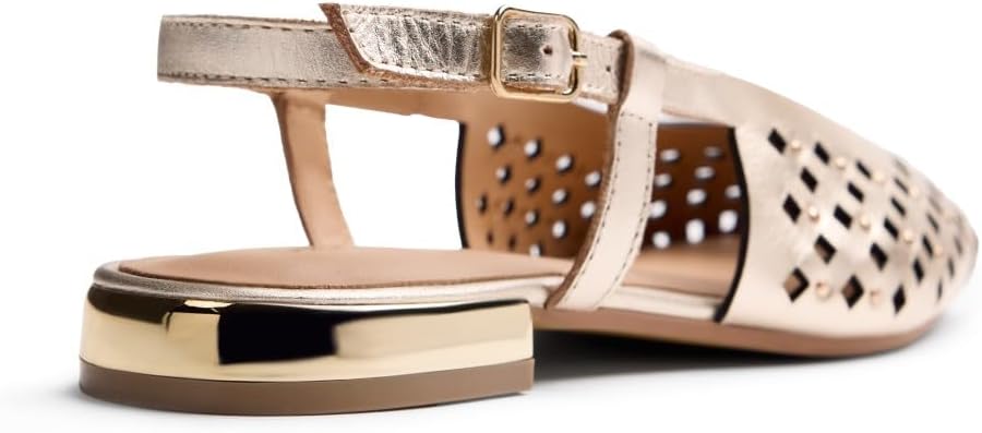Detalle de GIOSEPPO Femme Kyaka Chaussure Baby – Mules en cuir ajouré, confort et style espagnol