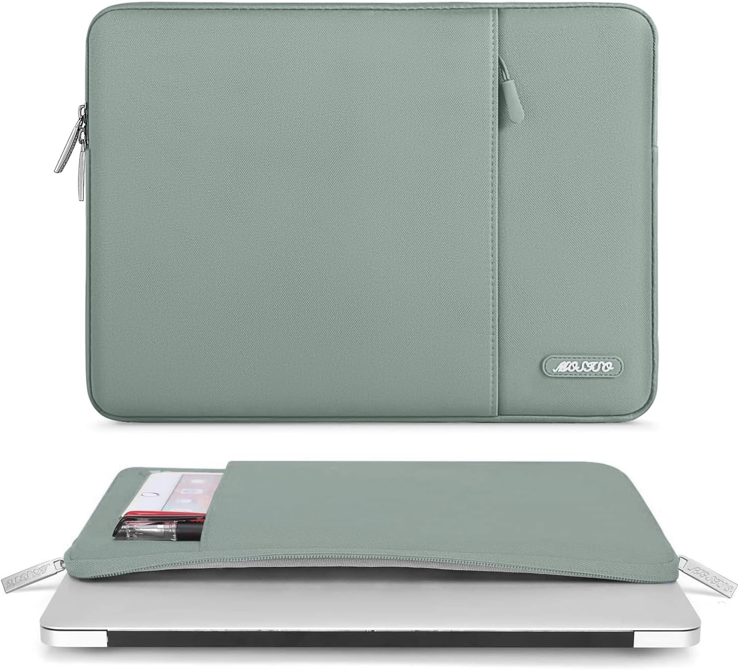 Thumbnail 2 de MOSISO 13.3 inch Laptop Case with Front Pocket — Antique Green