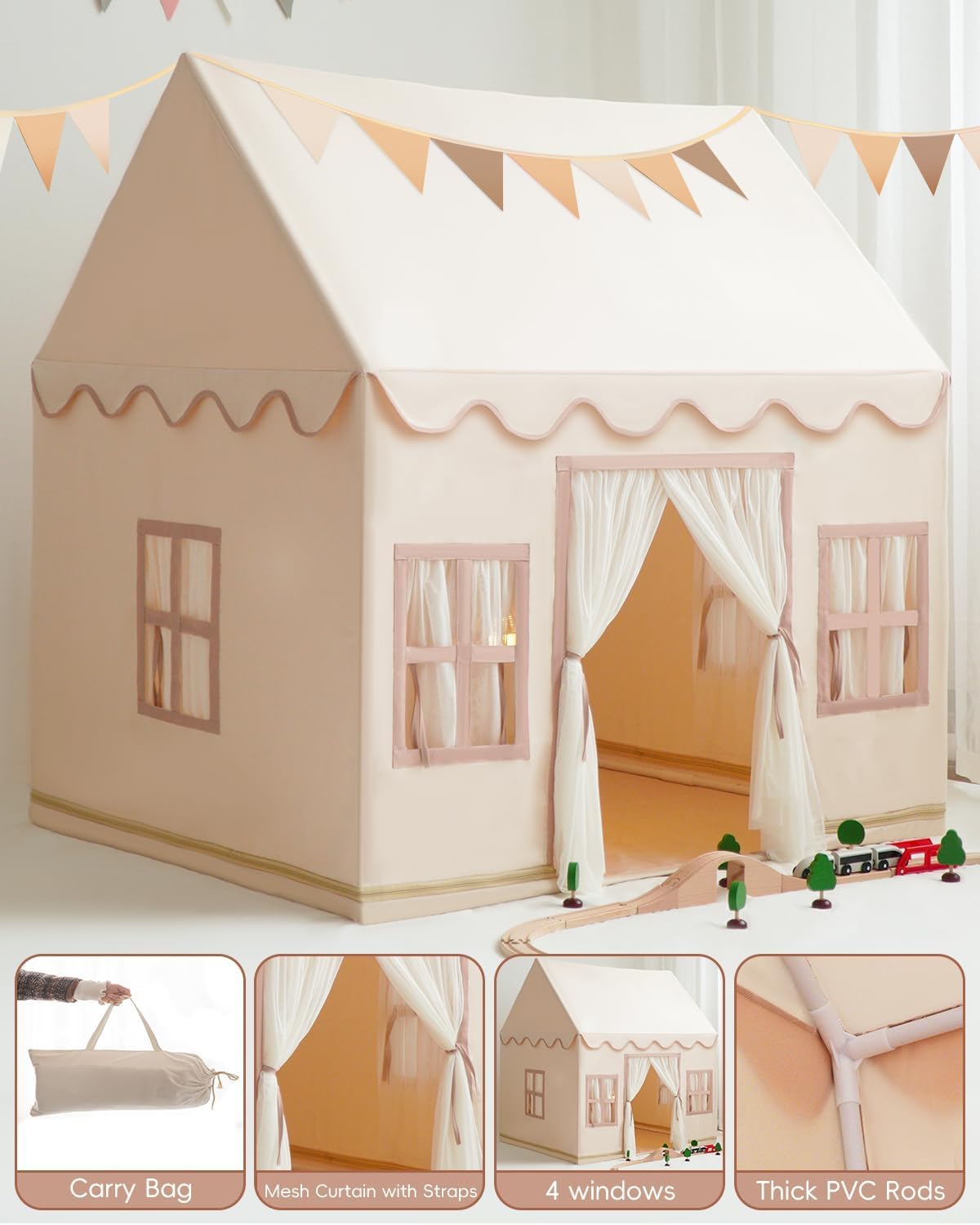 Detalle 2 de Kids tent playhouse 47-inch base fabric