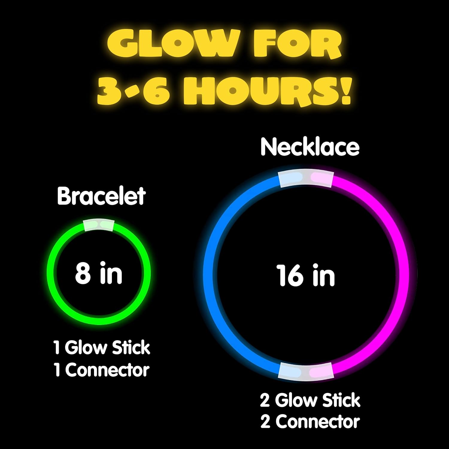 Thumbnail 3 de JOYIN Glow Sticks 8" Pack 🎉