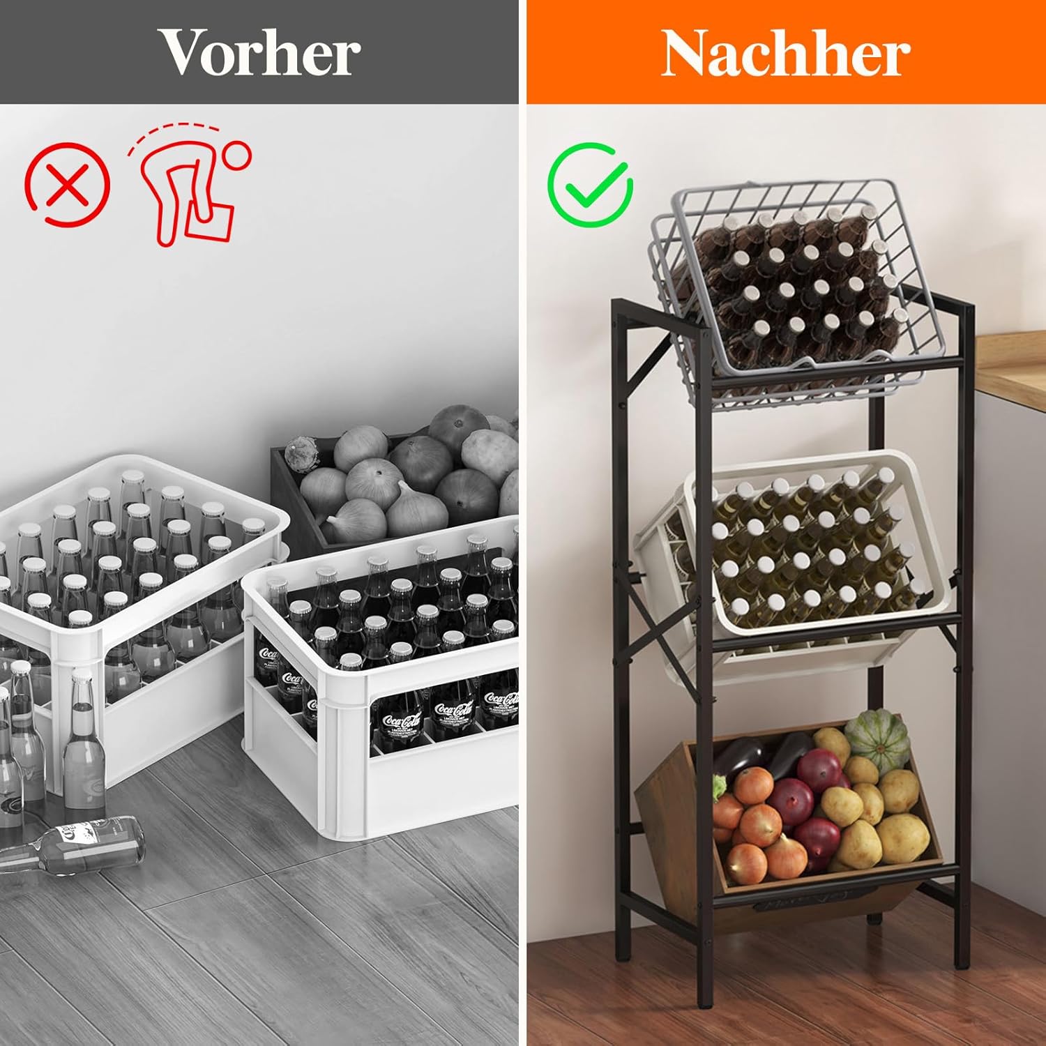 Thumbnail 5 de Lifewit Getränkekistenregal 3 hoch, 450 kg