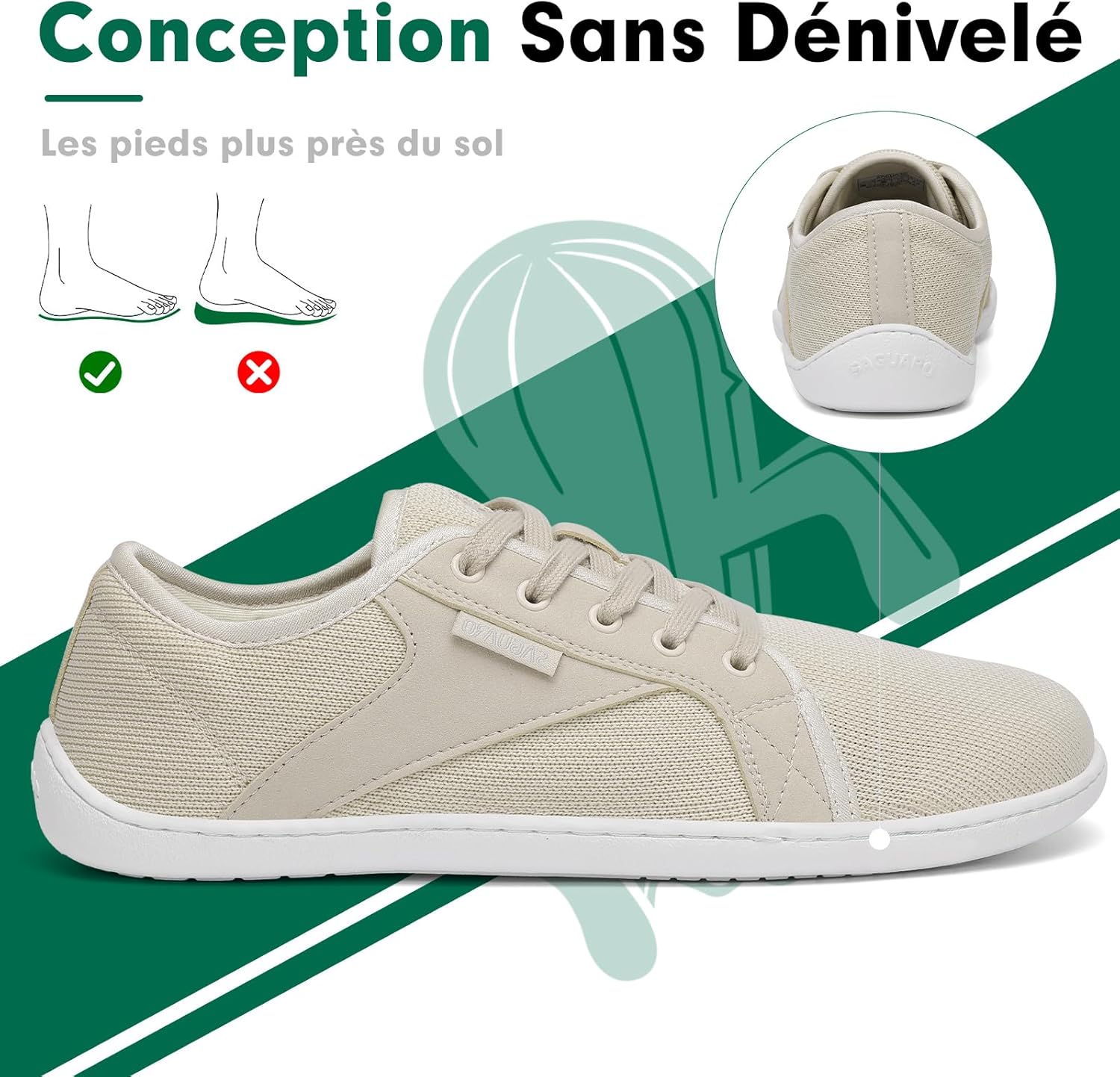 Thumbnail 3 de SAGUARO Unisexe Knit Chaussures Pieds Nus, Luck I – Tailles 36-48