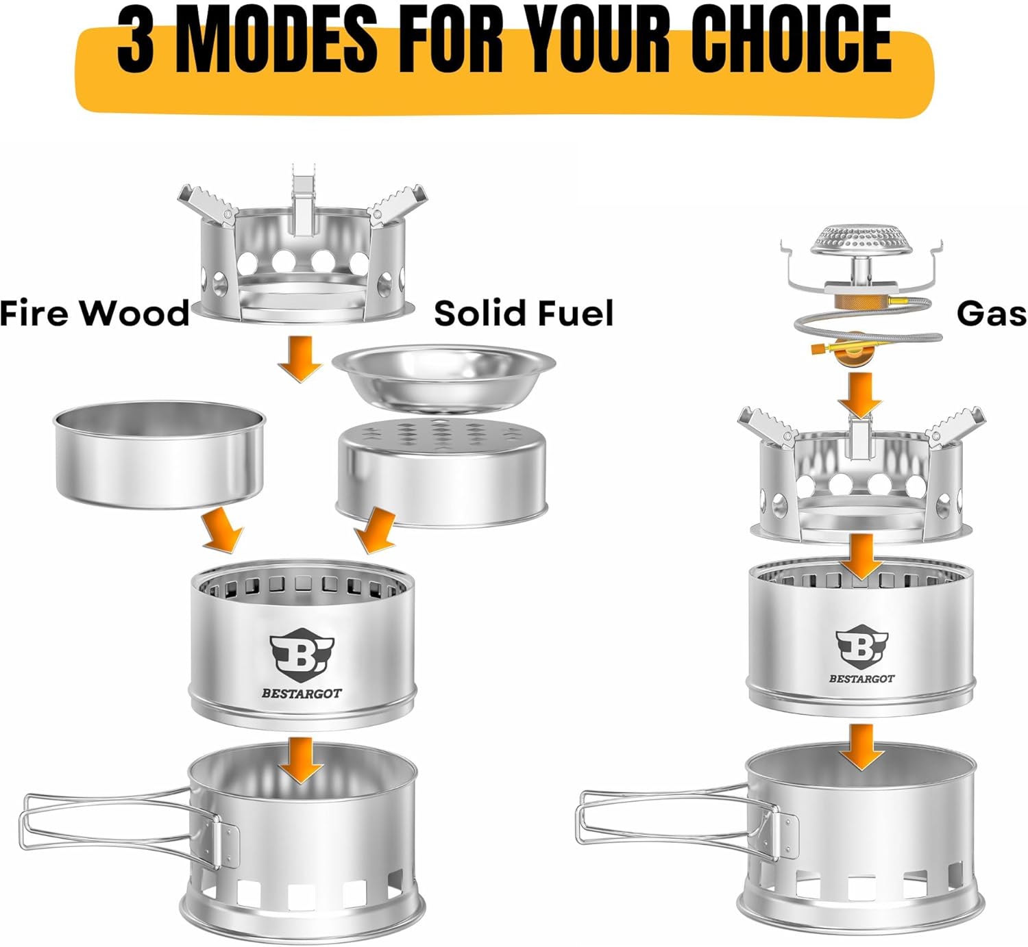 Thumbnail 5 de Bestargot Hobo Kocher 1–2 Personen