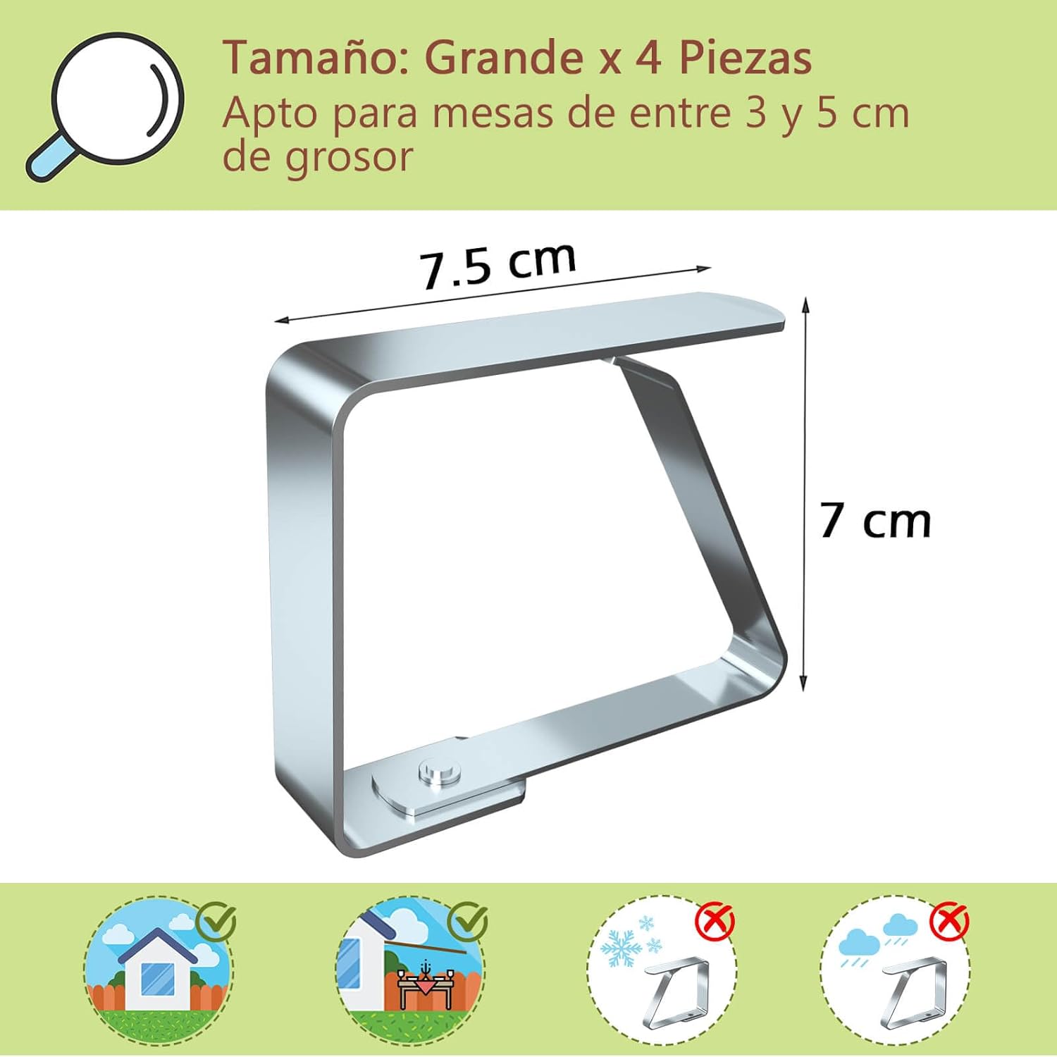 Detalle 2 de Blooven Pinzas sujeta manteles 4 piezas 🧷