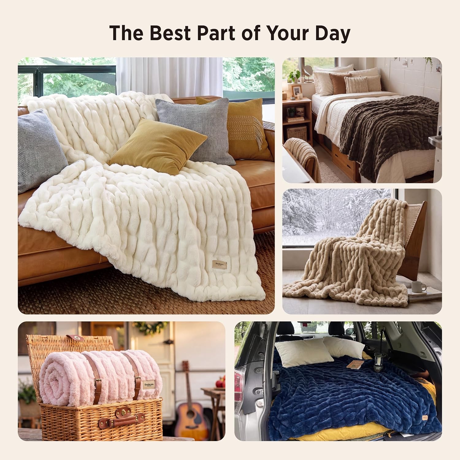 Thumbnail 3 de Bedsure Faux Fur Throw Blanket