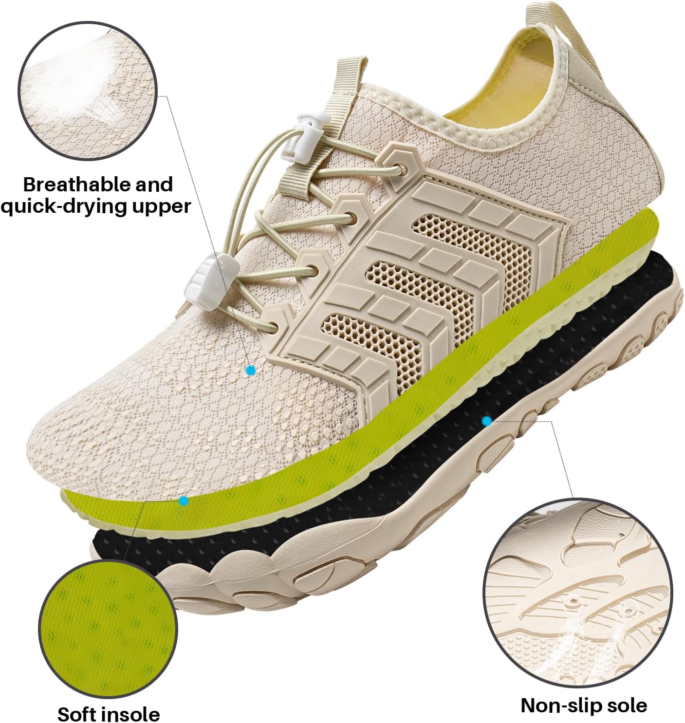 Detalle 2 de Barefoot Shoes: Water Shoes for Men and Women | Trail, Beach, Gym and Water Sports