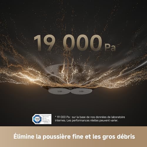 Detalle de DREAME L40s Pro Ultra Robot Aspirateur Laveur – 19 000 Pa, PowerDock et HyperStream