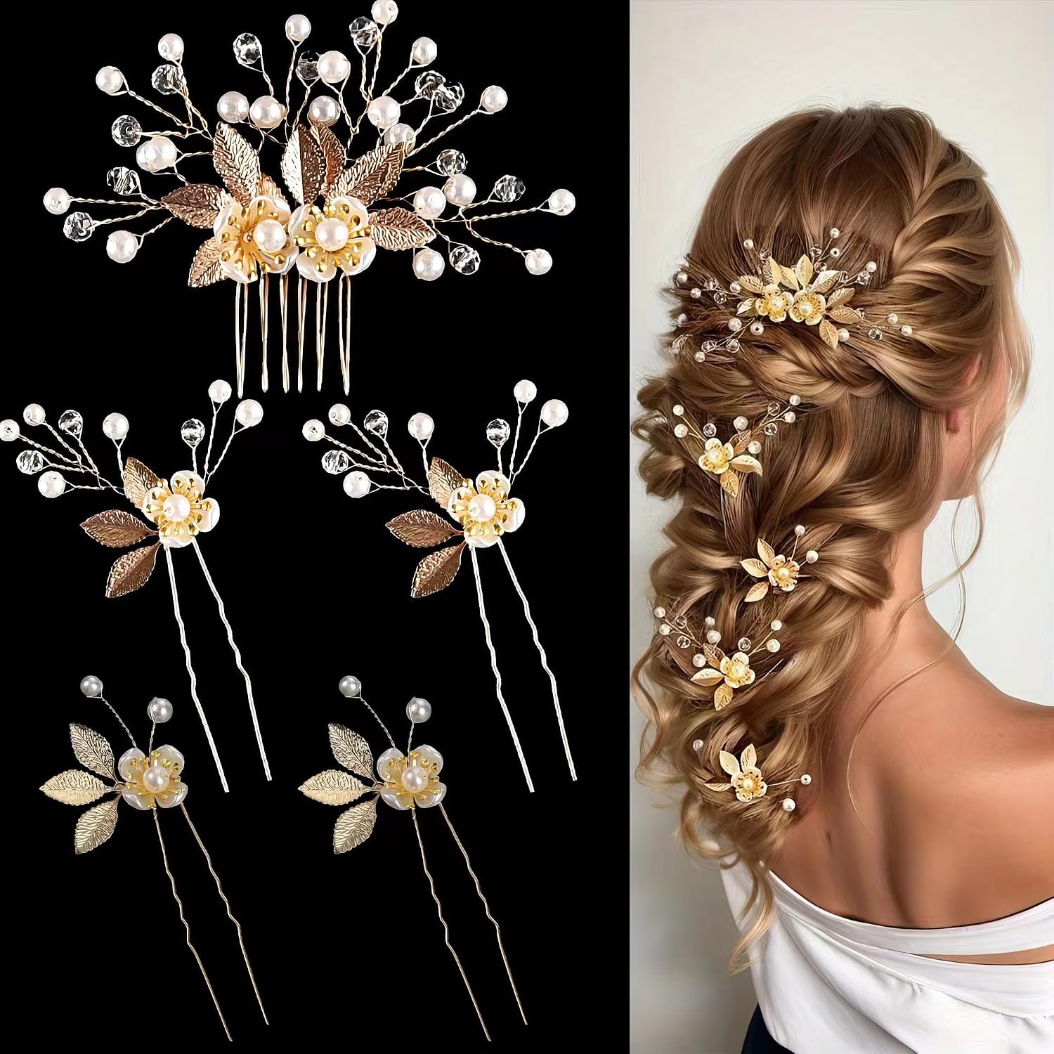 Thumbnail 2 de Chiorgone bridal hair accessories set, 5-piece