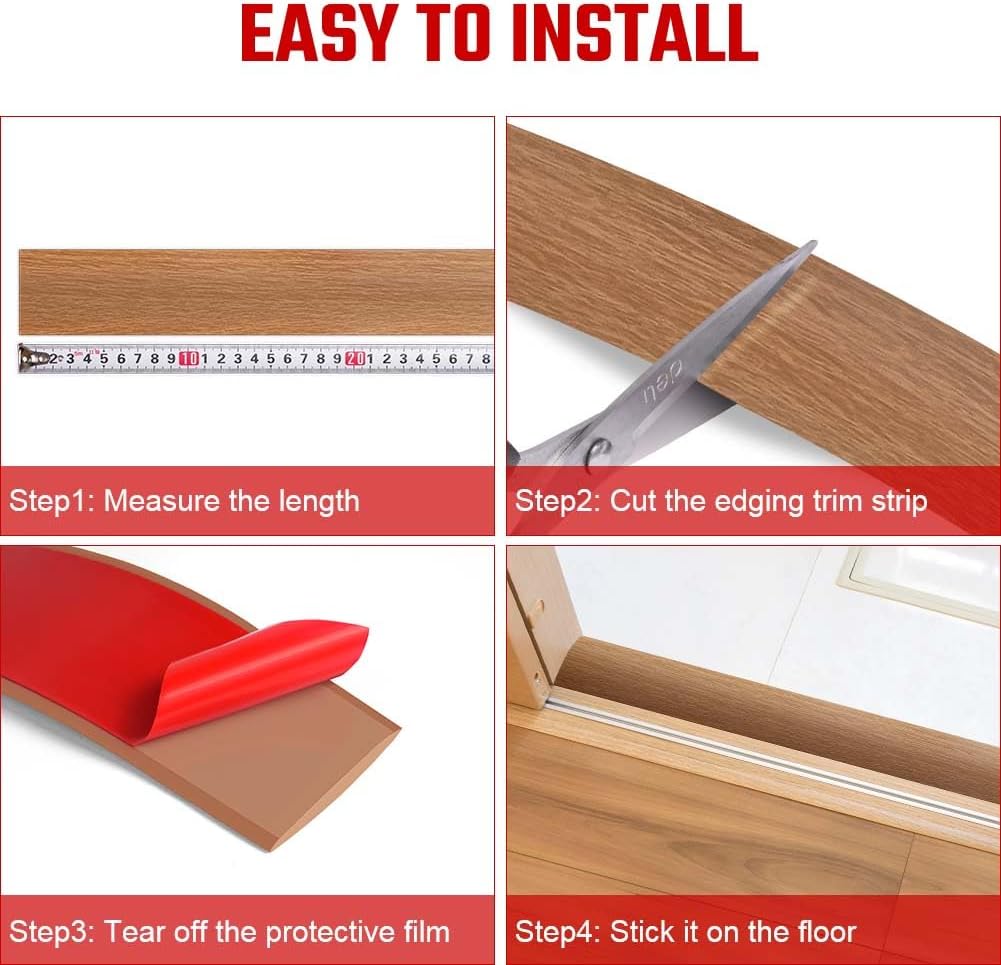 Detalle 2 de Flintronic 3M PVC Laminate Flooring Threshold Strip (Self Adhesive, Cut to Size)