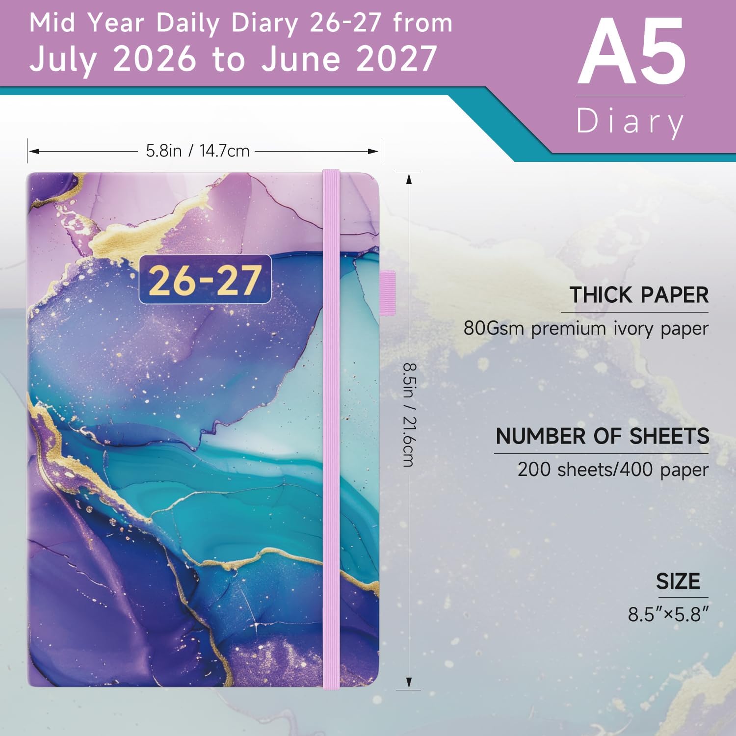 Thumbnail 6 de Sailingvan Academic Diary 2026-2027: Page A Day A5, July 2026 – June 2027