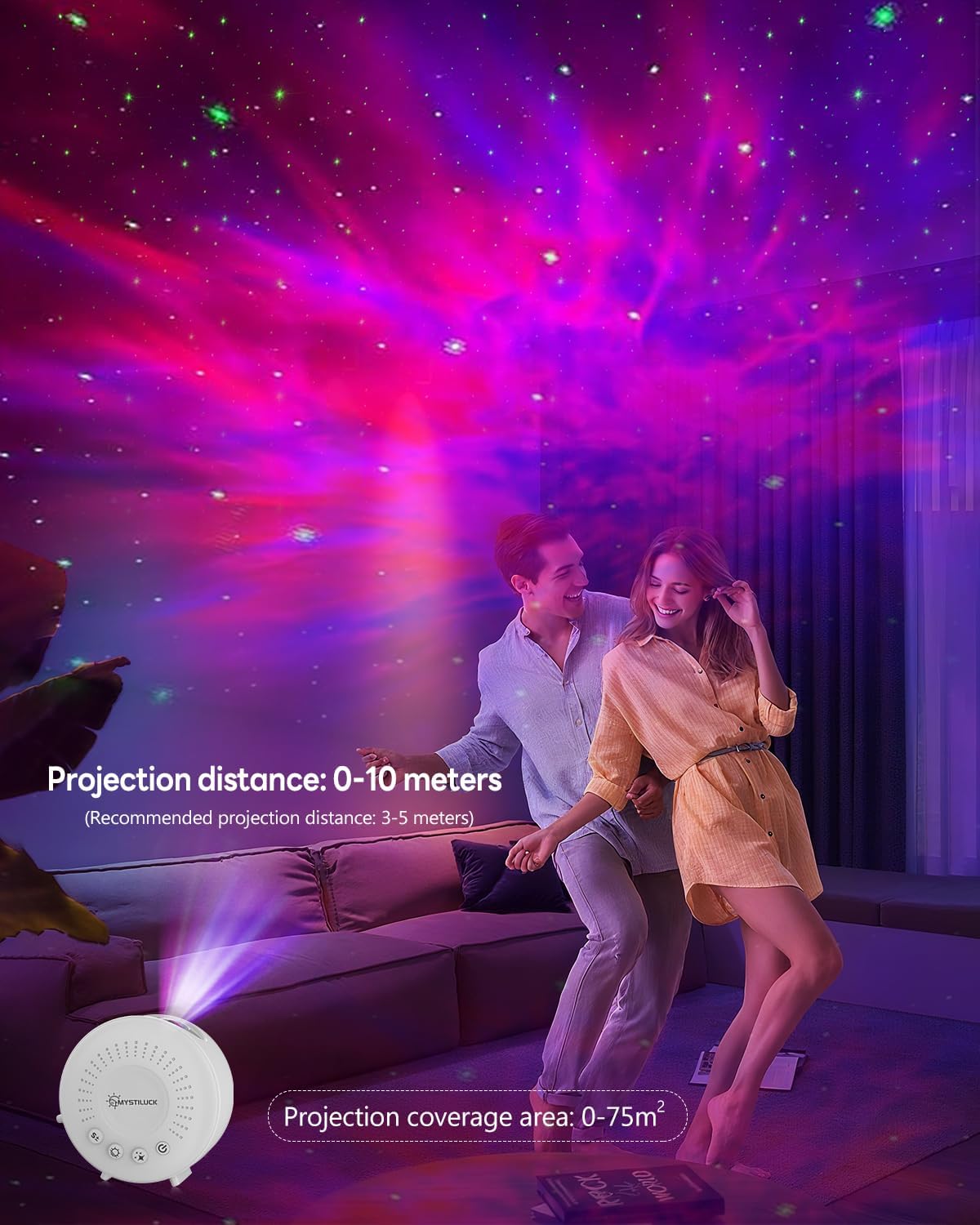 Thumbnail 5 de MYSTILUCK Galaxy Star Projector LED Night Light