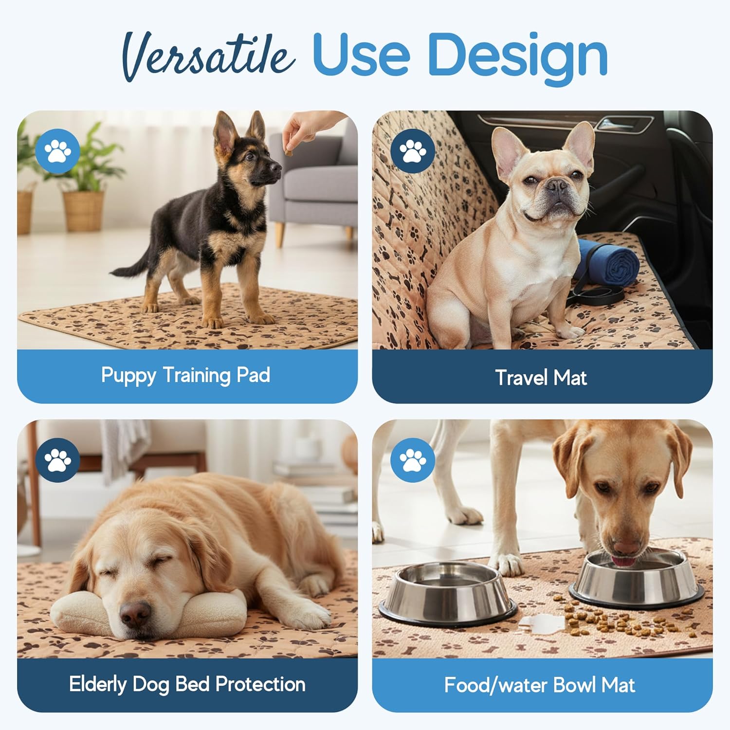 Detalle de Magnus Creations Reusable 5-Layer Dog Pee Pads (76 × 91 cm) – 3-Pack