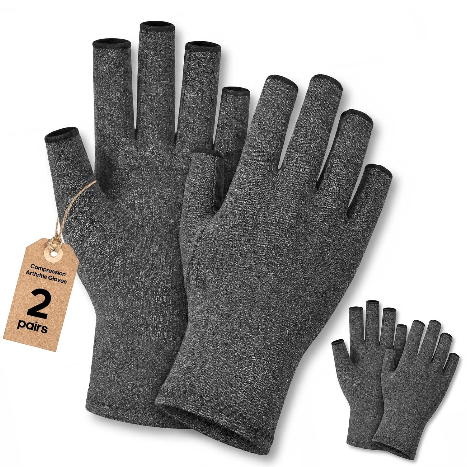 Detalle de SUPERFA compression gloves (2 pairs) for arthritis pain relief and wrist support