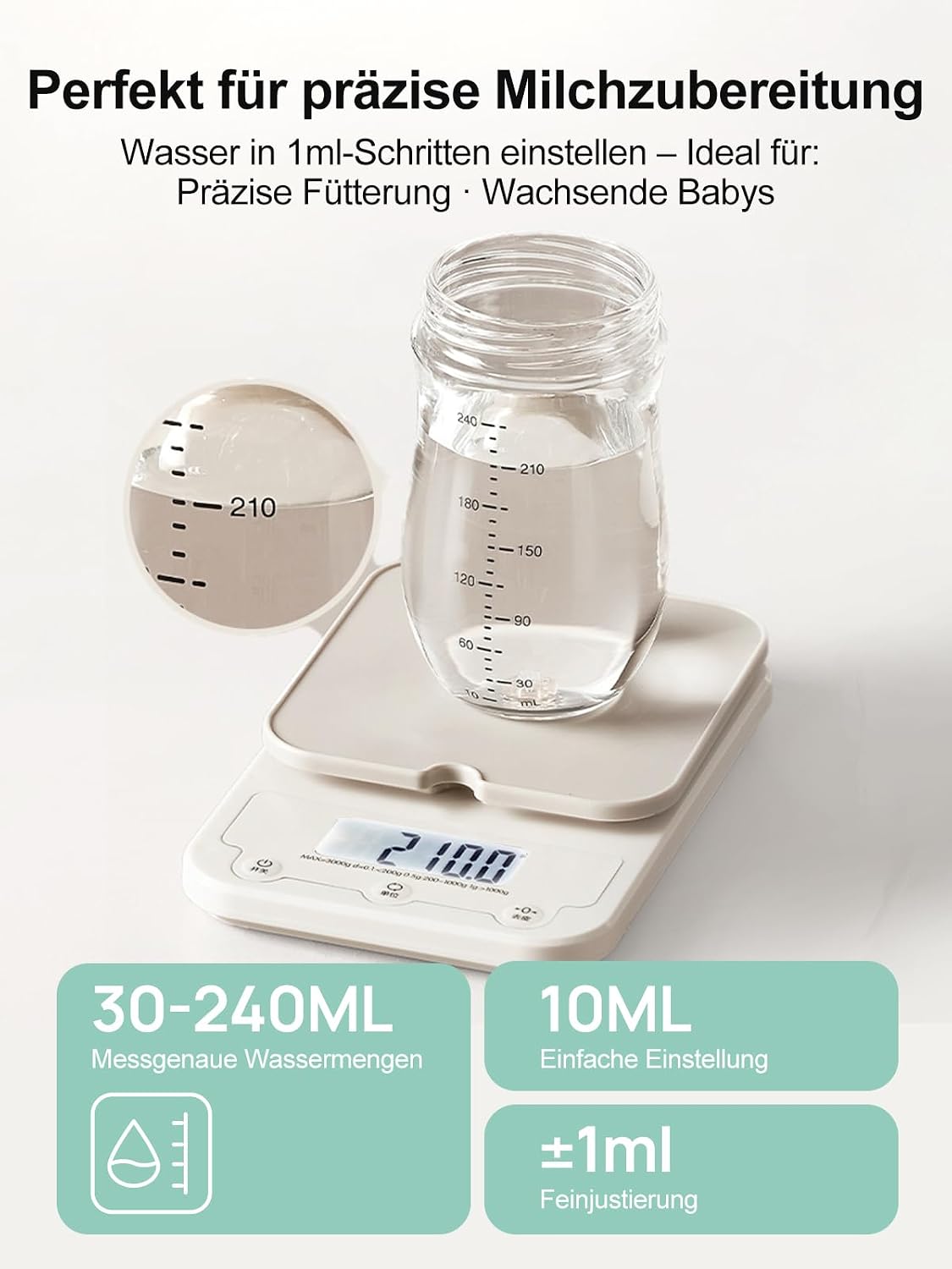 Thumbnail 4 de KOSTTE Flaschenzubereiter für Babys (1,5 l) – intelligenter Flaschenwärmer für schnelle Zubereitung