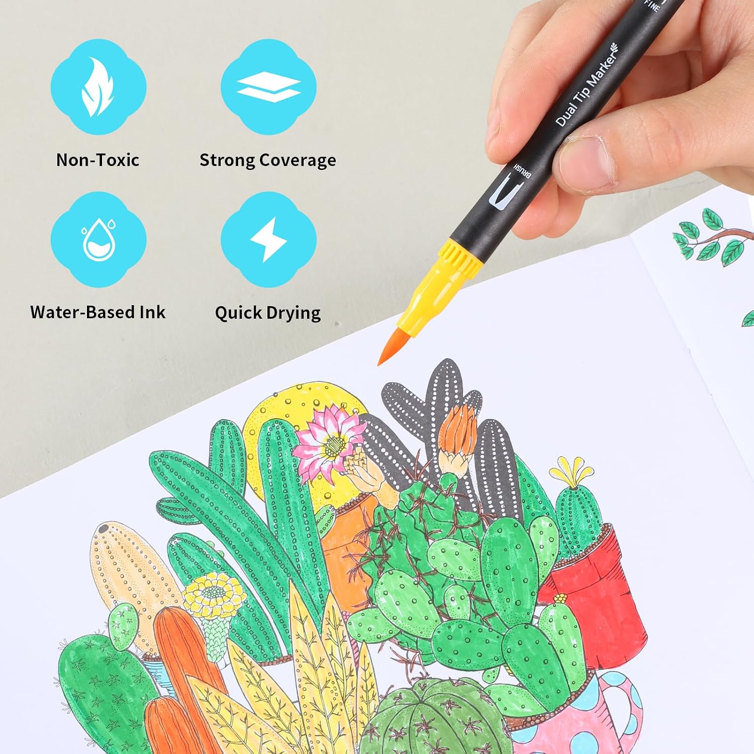 Thumbnail 4 de BEMAYSZ 108-colour dual-tip brush pens 🎨