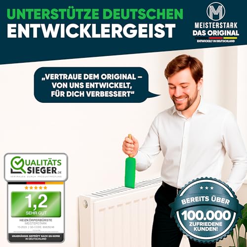 Detalle 2 de M Meisterstark Heizungsbürste 115 cm, flexibel und mit Entlüftungsschlüssel