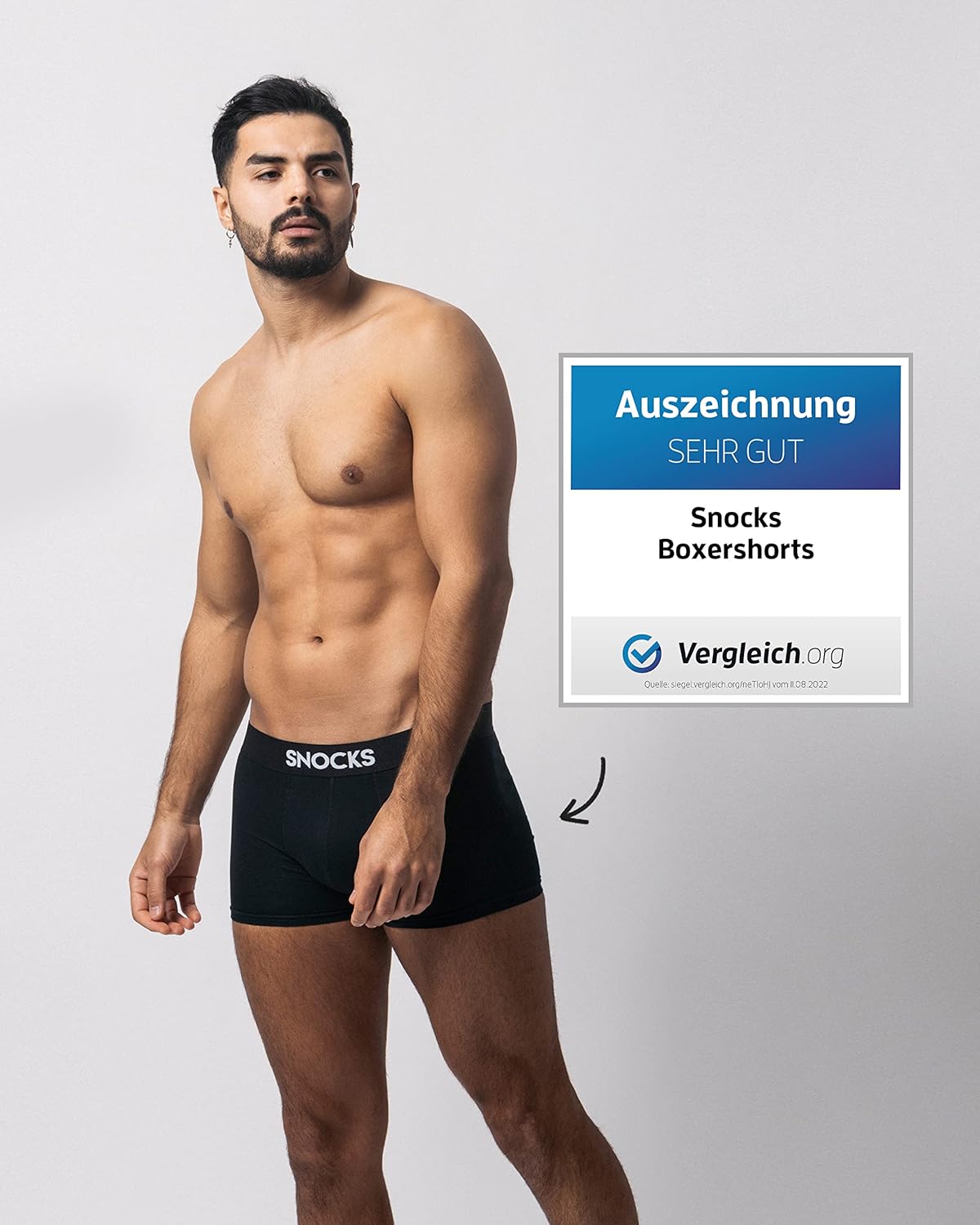 Thumbnail 5 de Snocks Pacco 6 Boxer Uomo in Cotone Bio Elasticizzato senza etichette irritanti (Taglie S-4XL)